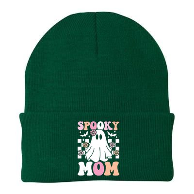 Spooky Mom Halloween Ghost Costume Retro Groovy Knit Cap Winter Beanie