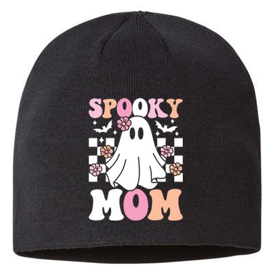 Spooky Mom Halloween Ghost Costume Retro Groovy Sustainable Beanie