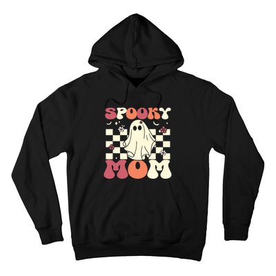 Spooky Mom Halloween Ghost Costume Retro Groovy Hoodie