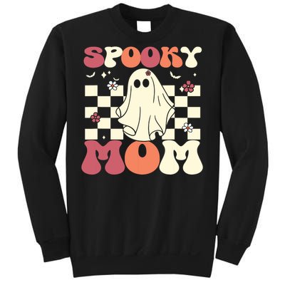 Spooky Mom Halloween Ghost Costume Retro Groovy Sweatshirt