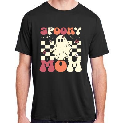 Spooky Mom Halloween Ghost Costume Retro Groovy Adult ChromaSoft Performance T-Shirt