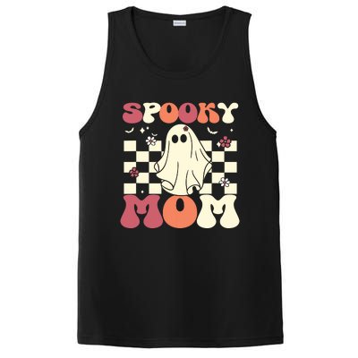 Spooky Mom Halloween Ghost Costume Retro Groovy PosiCharge Competitor Tank