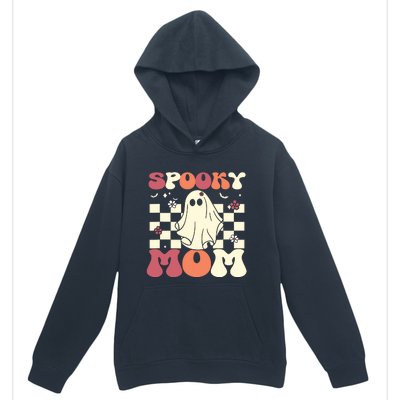 Spooky Mom Halloween Ghost Costume Retro Groovy Urban Pullover Hoodie