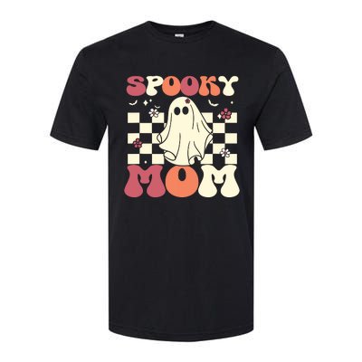 Spooky Mom Halloween Ghost Costume Retro Groovy Softstyle CVC T-Shirt