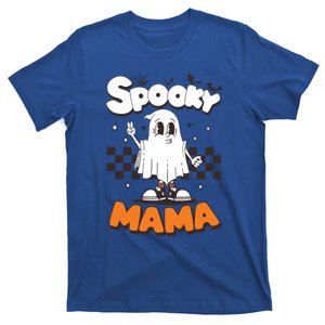 Spooky Mama Halloween Ghost Costume Retro Groovy Gift T-Shirt