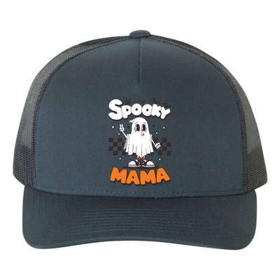 Spooky Mama Halloween Ghost Costume Retro Groovy Gift Yupoong Adult 5-Panel Trucker Hat