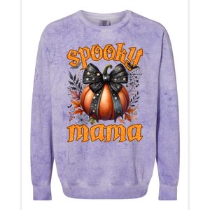 Spooky Mama Halloween Mom Party Costume Gift Colorblast Crewneck Sweatshirt