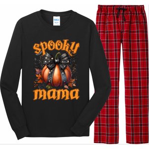 Spooky Mama Halloween Mom Party Costume Gift Long Sleeve Pajama Set