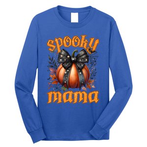 Spooky Mama Halloween Mom Party Costume Gift Long Sleeve Shirt