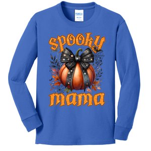 Spooky Mama Halloween Mom Party Costume Gift Kids Long Sleeve Shirt