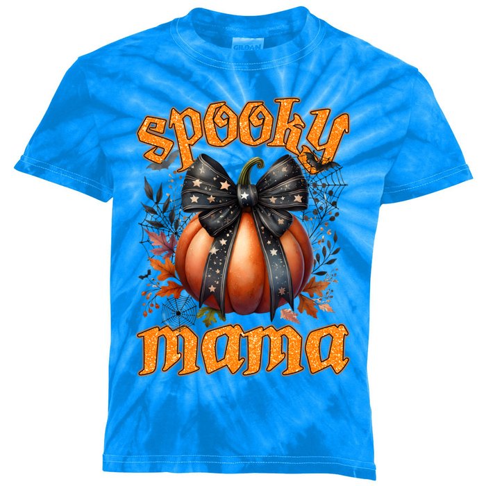 Spooky Mama Halloween Mom Party Costume Gift Kids Tie-Dye T-Shirt