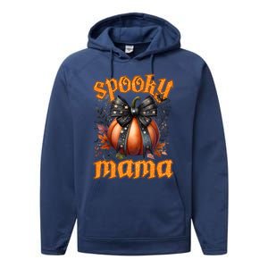 Spooky Mama Halloween Mom Party Costume Gift Performance Fleece Hoodie