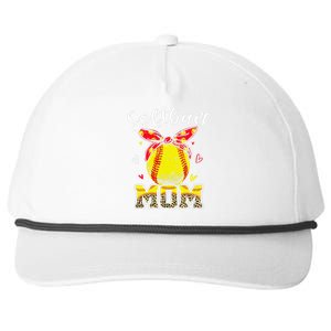 Softball Mom Headband Softball Ball Mothers Day Mama Snapback Five-Panel Rope Hat