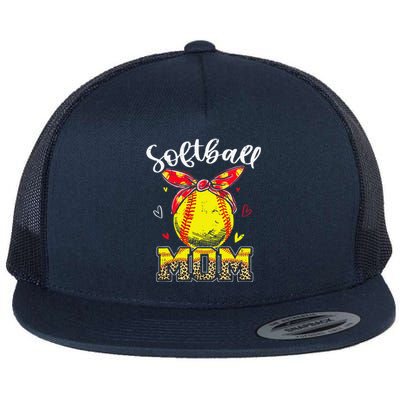 Softball Mom Headband Softball Ball Mothers Day Mama Flat Bill Trucker Hat