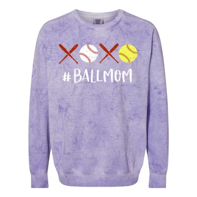 Softball Mom Hoodie Baseball Mom Hoodie Gifts Colorblast Crewneck Sweatshirt