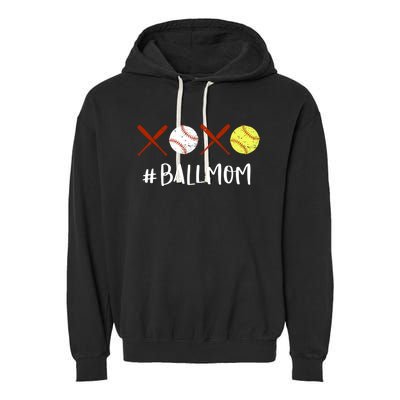 Softball Mom Hoodie Baseball Mom Hoodie Gifts Garment-Dyed Fleece Hoodie