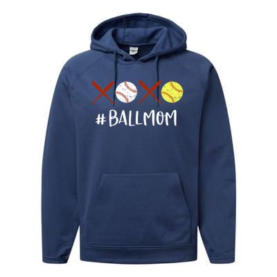 Softball Mom Hoodie Baseball Mom Hoodie Gifts Performance Fleece Hoodie