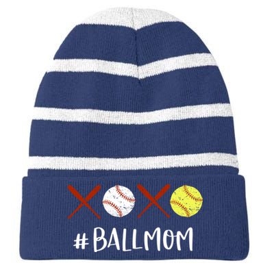 Softball Mom Hoodie Baseball Mom Hoodie Gifts Striped Beanie with Solid Band