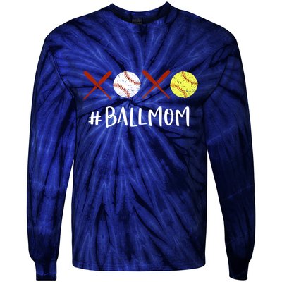 Softball Mom Hoodie Baseball Mom Hoodie Gifts Tie-Dye Long Sleeve Shirt