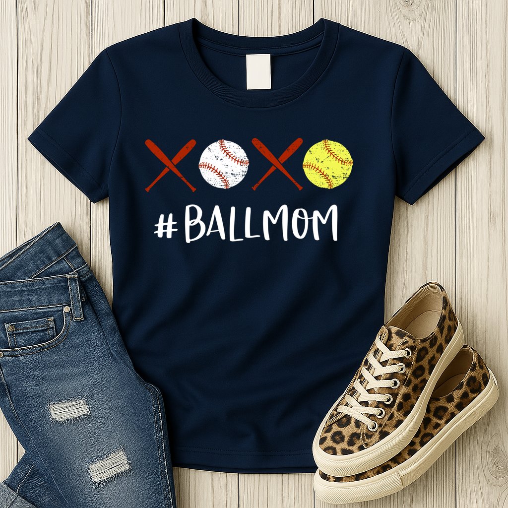 Softball Mom Hoodie Baseball Mom Hoodie Gifts Womens T-Shirt