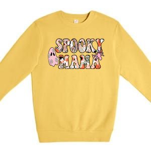 Spooky Mama Halloween Mom Premium Crewneck Sweatshirt