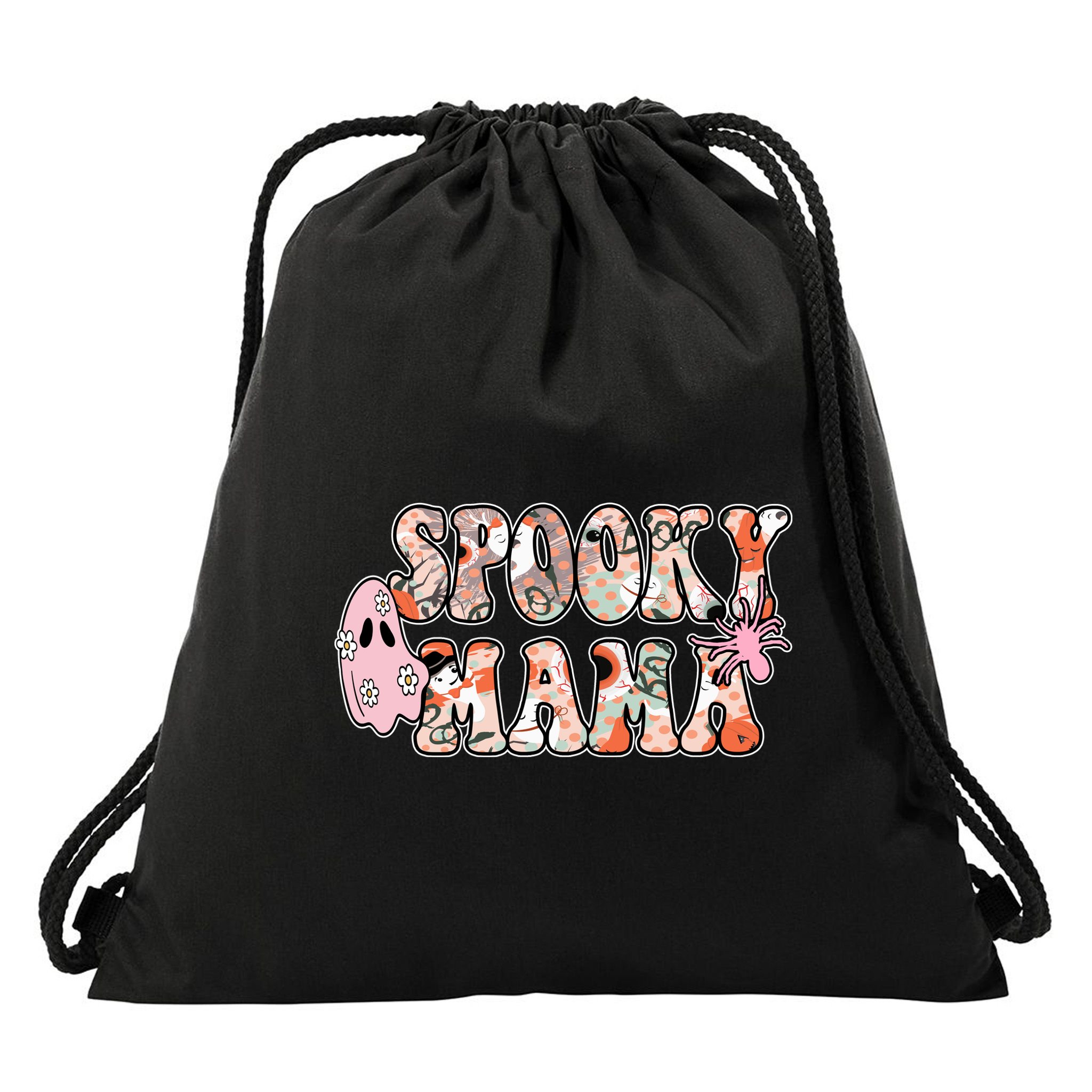 Spooky Mama Halloween Mom Drawstring Bag