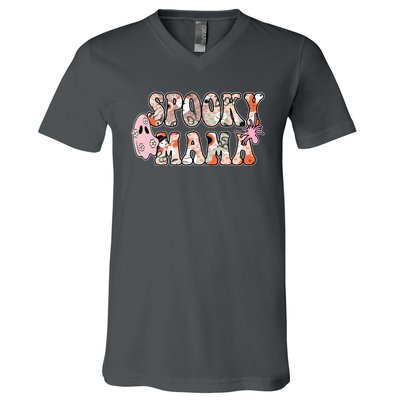 Spooky Mama Halloween Mom V-Neck T-Shirt