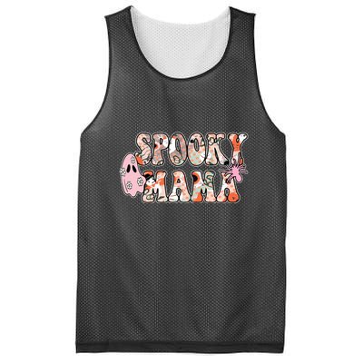Spooky Mama Halloween Mom Mesh Reversible Basketball Jersey Tank