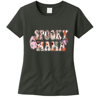 Spooky Mama Halloween Mom Womens T-Shirt