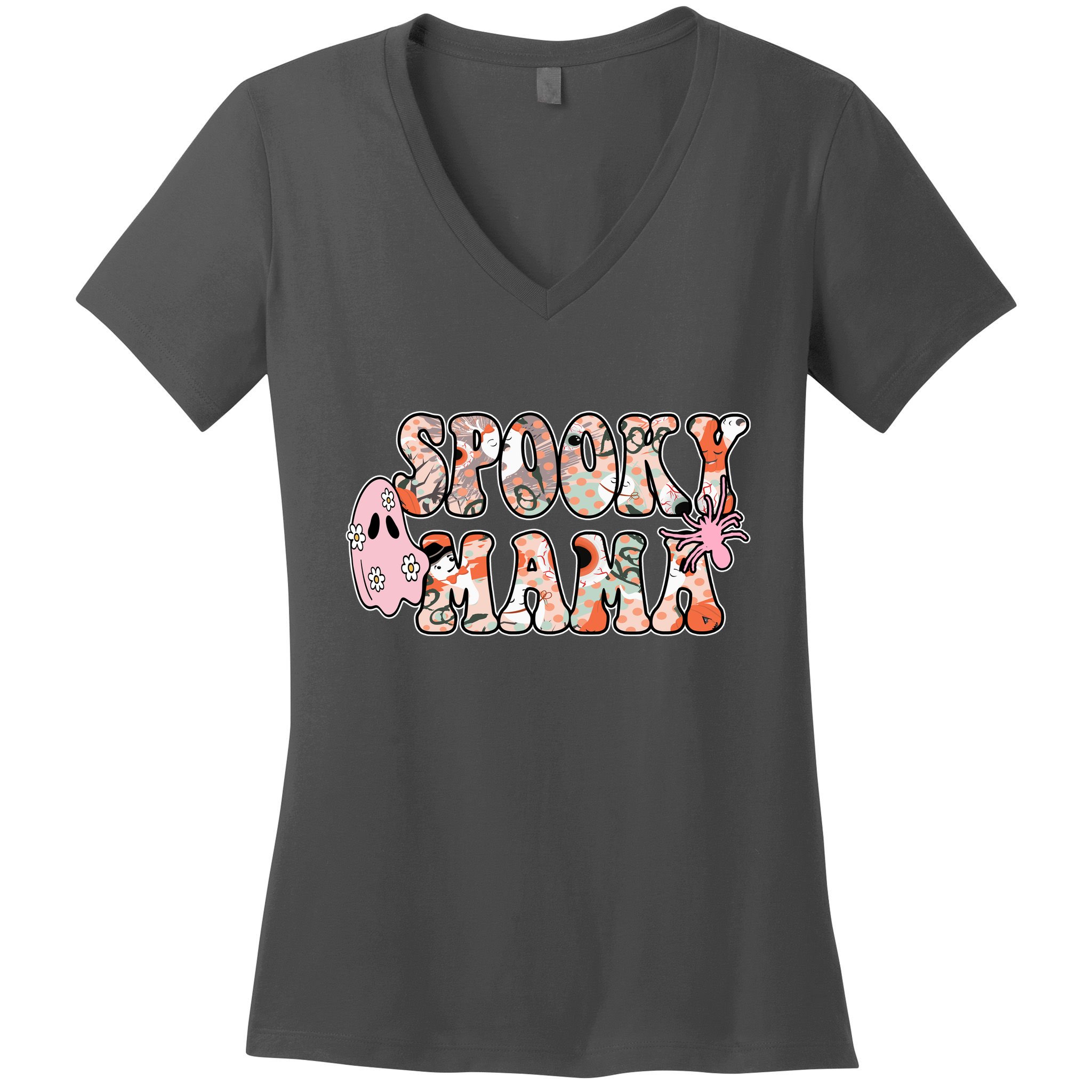 Spooky Mama Halloween Mom Women's V-Neck T-Shirt