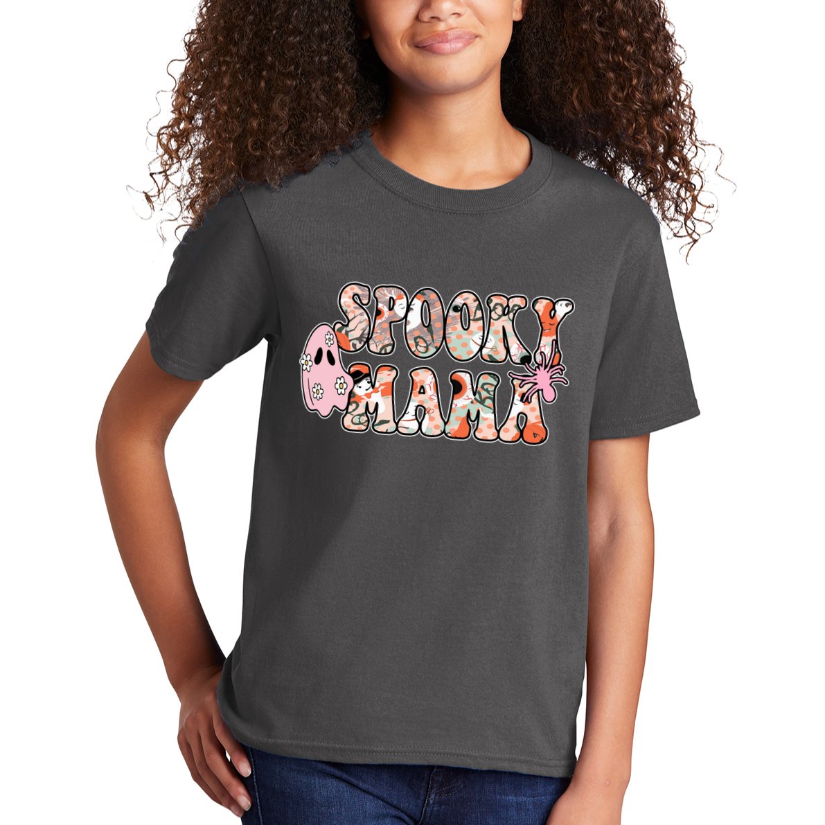 Spooky Mama Halloween Mom Kids T-Shirt
