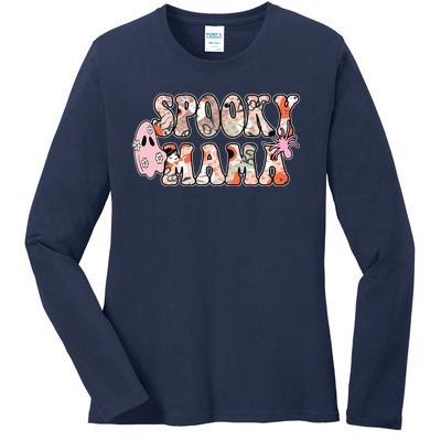 Spooky Mama Halloween Mom Ladies Long Sleeve Shirt