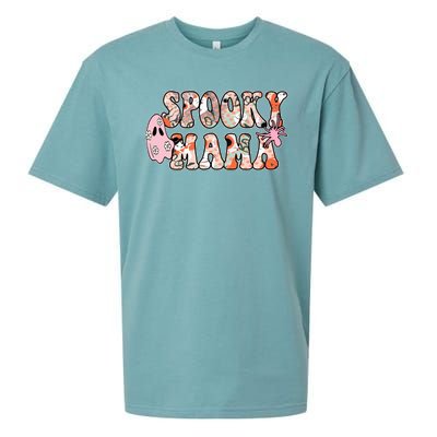 Spooky Mama Halloween Mom Sueded Cloud Jersey T-Shirt