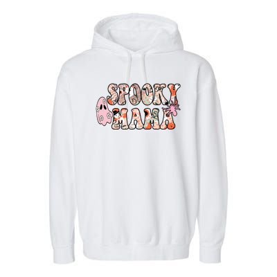 Spooky Mama Halloween Mom Garment-Dyed Fleece Hoodie