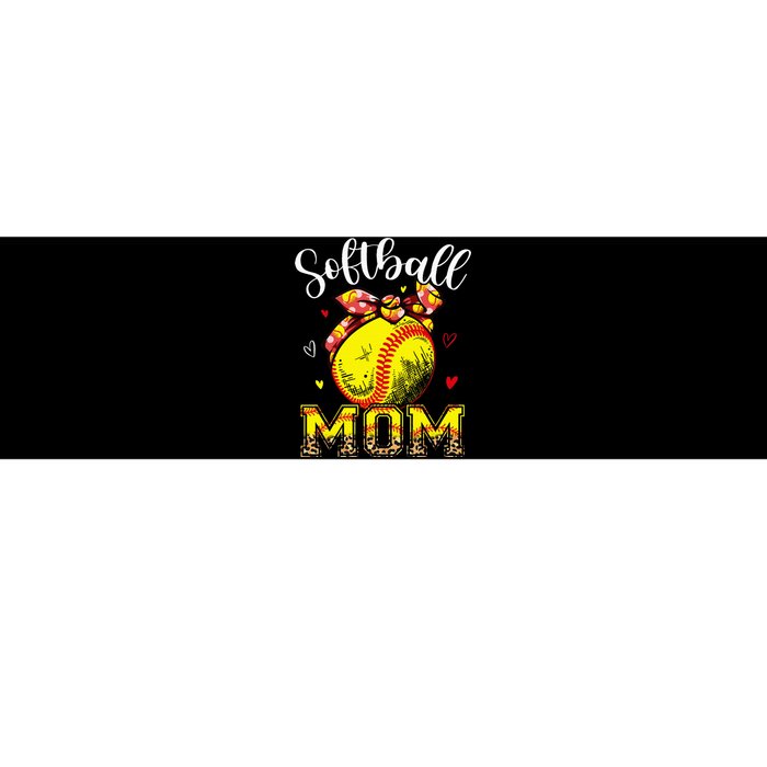 Softball Mom Headband Leopard Softball Ball Mothers Day Mama Bumper Sticker