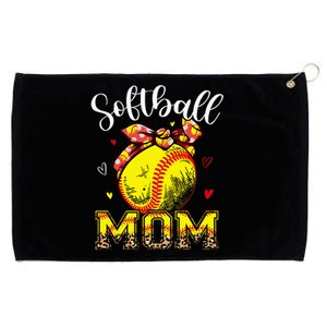 Softball Mom Headband Leopard Softball Ball Mothers Day Mama Grommeted Golf Towel