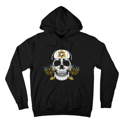 Skull Menorah Hanukkah Cool Skeleton Chanukah Jewish Holiday  Hoodie