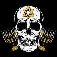 Skull Menorah Hanukkah Cool Skeleton Chanukah Jewish Holiday  Bucket Hat