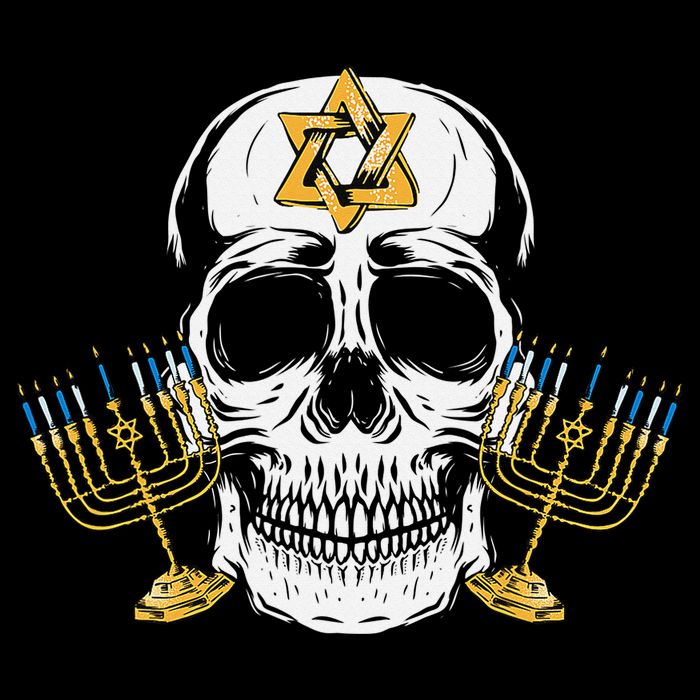 Skull Menorah Hanukkah Cool Skeleton Chanukah Jewish Holiday  Zip Tote Bag