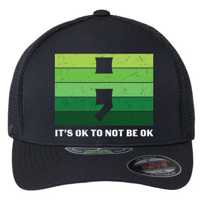 Semicolon Mental Health Awareness Flexfit Unipanel Trucker Cap
