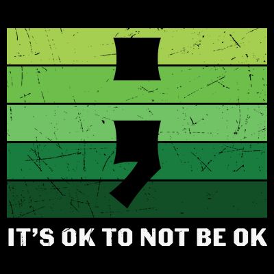 Semicolon Mental Health Awareness T-Shirt
