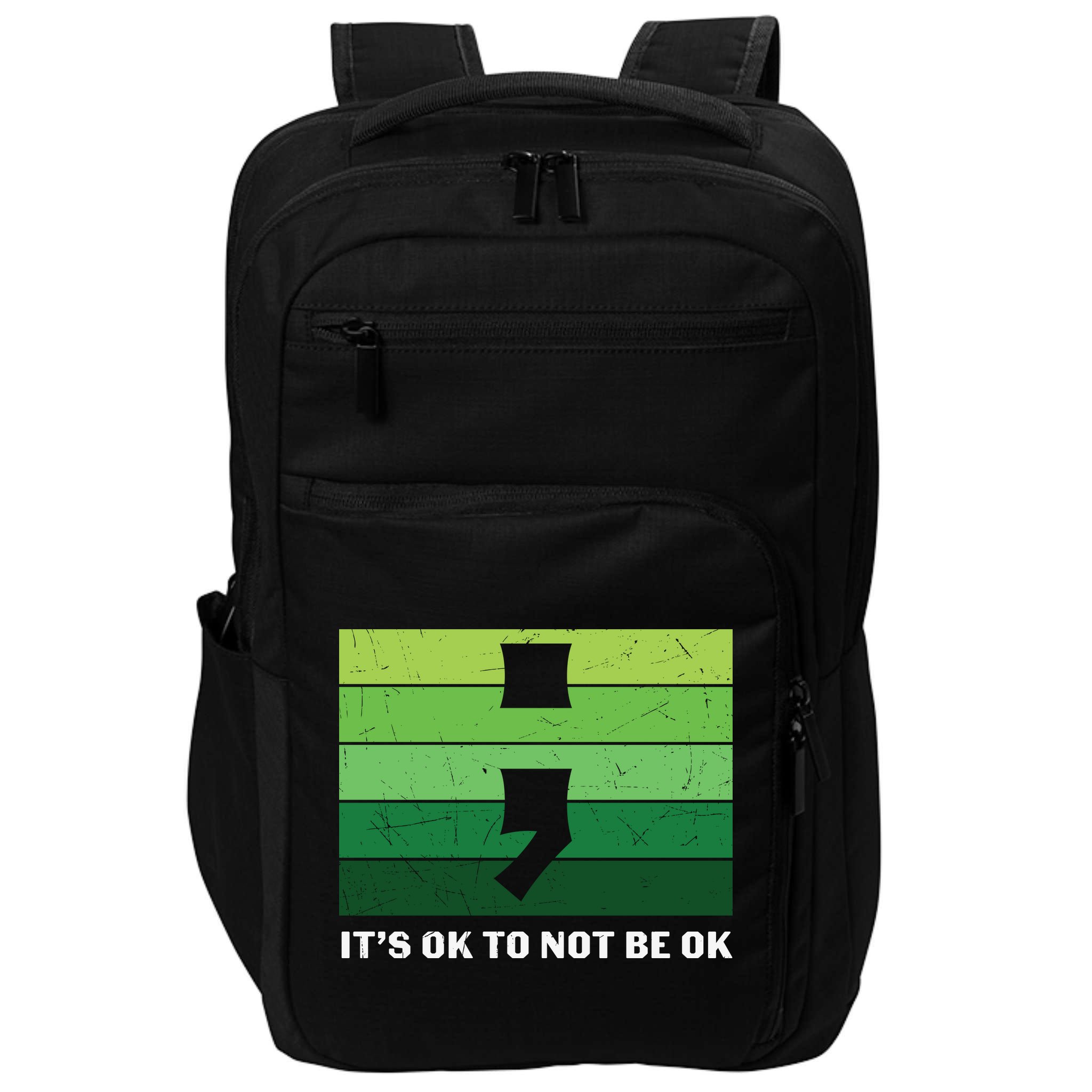 Semicolon Mental Health Awareness Impact Tech Backpack