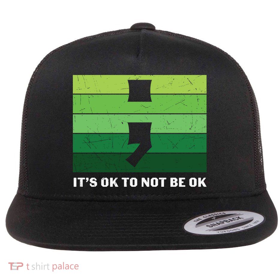 Semicolon Mental Health Awareness Flatbill Hat