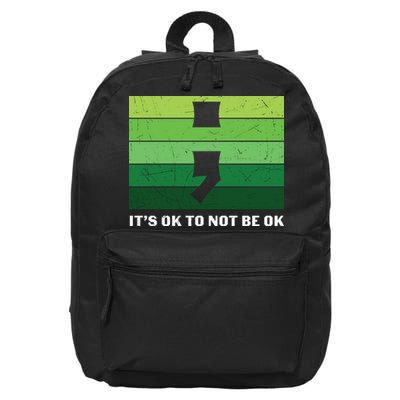 Semicolon Mental Health Awareness 16 in Basic Backpack