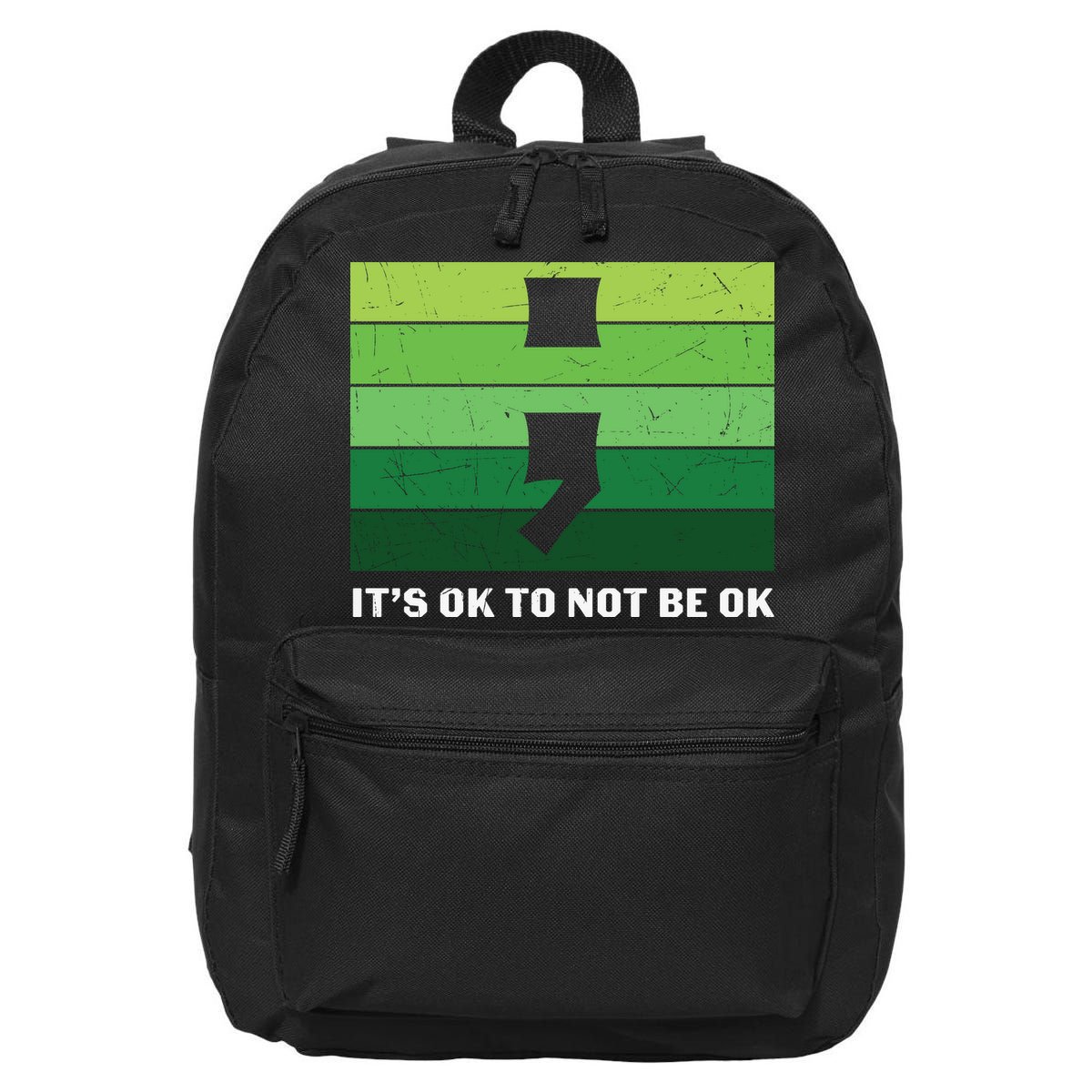 Semicolon Mental Health Awareness 16 in Basic Backpack