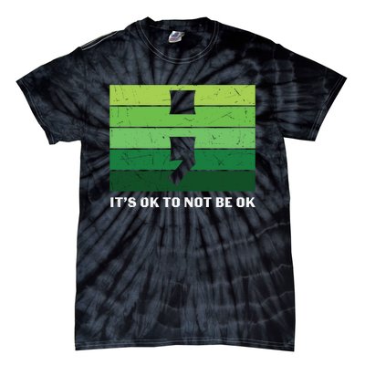 Semicolon Mental Health Awareness Tie-Dye T-Shirt