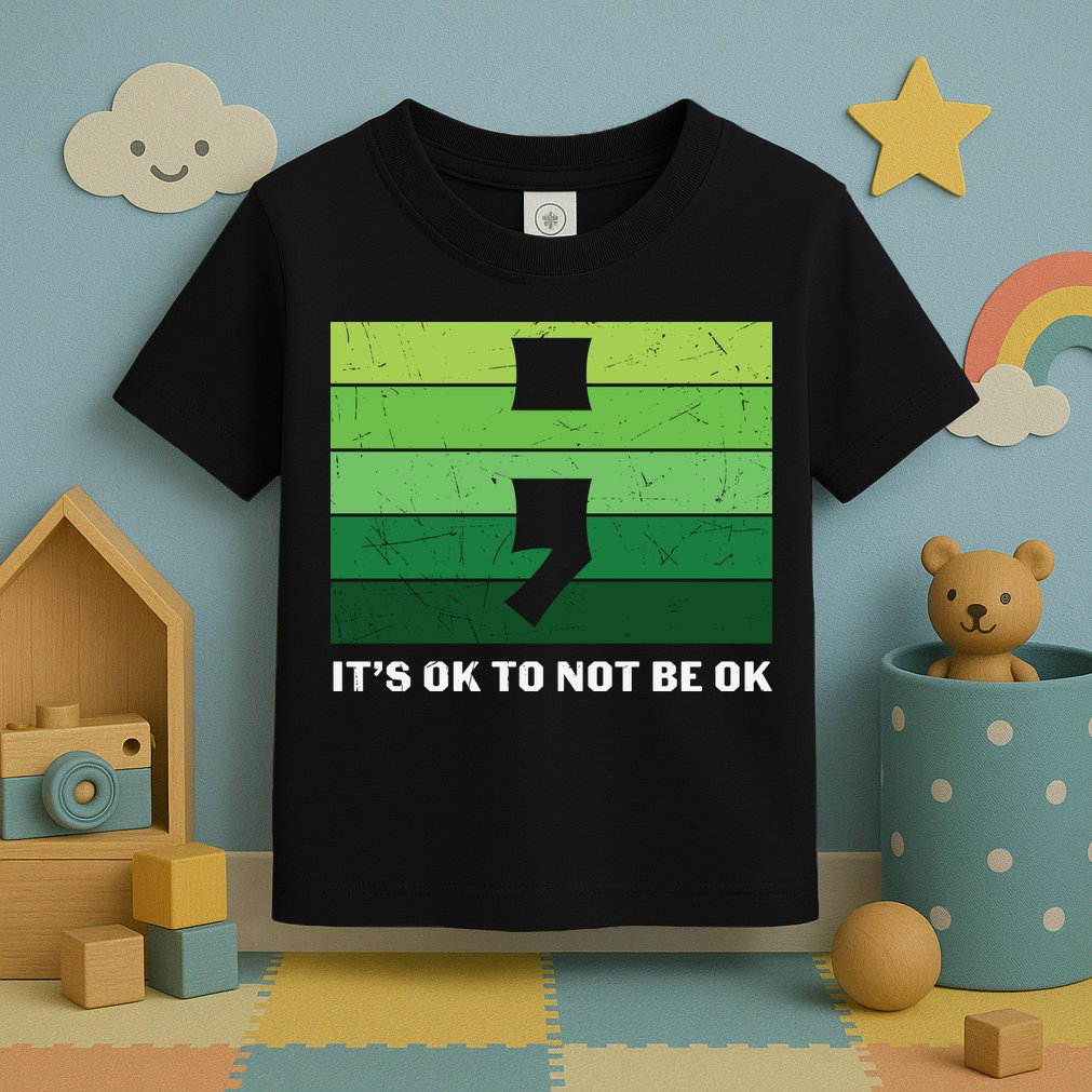 Semicolon Mental Health Awareness Toddler T-Shirt