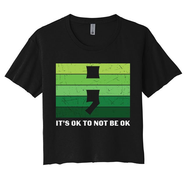 Semicolon Mental Health Awareness Crop Top