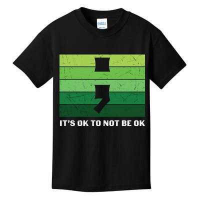Semicolon Mental Health Awareness Kids T-Shirt