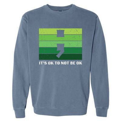 Semicolon Mental Health Awareness Garment-Dyed Sweatshirt